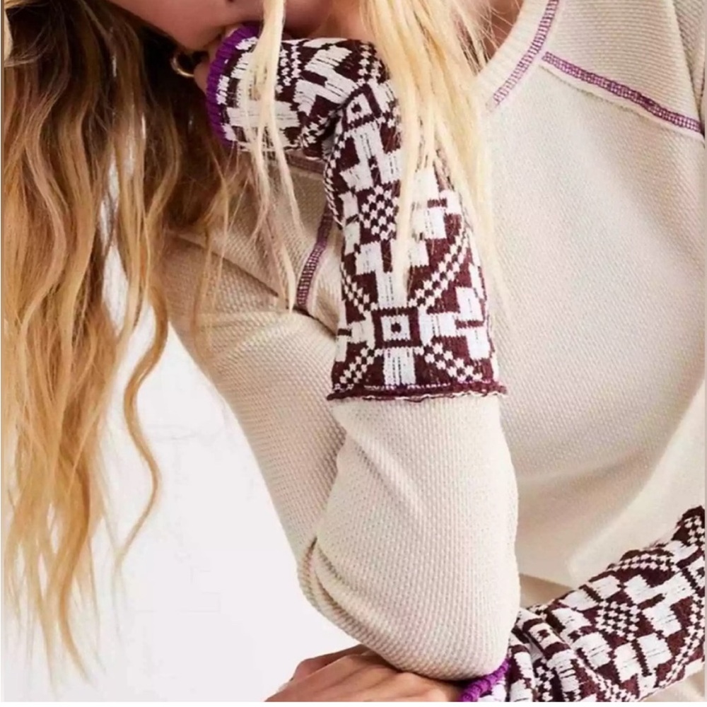 New Free People Reversible Cuff Sweater